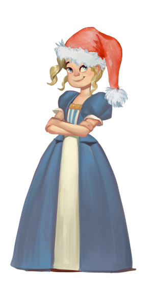 Anna Sophie med nissehue